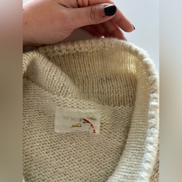 Vintage Rainbow Crafts Handmade Wool Christmas Santa Sweater Cardigan L/XL - Picture 9 of 9